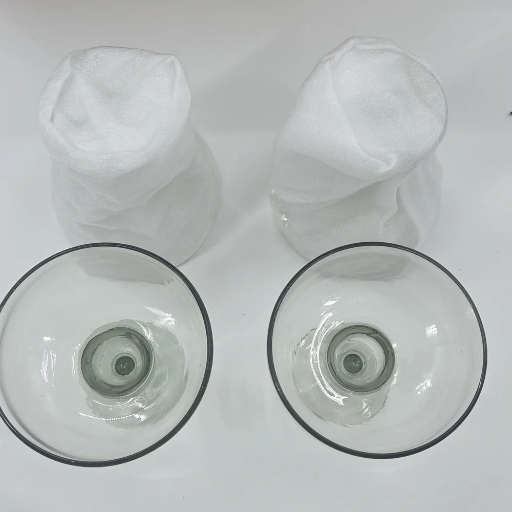 Elegant Clear Glass Margarita Glasses Set 4 Piece NEW